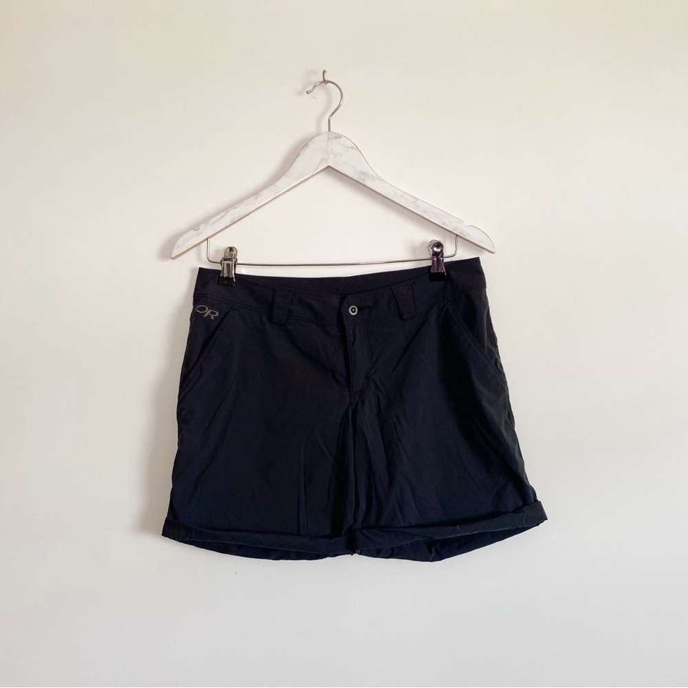 OUTDOOR RESEARCH Equinox Metro Black Rolled Hem Shorts! Women’s Size 6